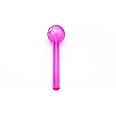 Green Apple Inch Glass Oil Burner Pipe, Pack of 1 (Pink)