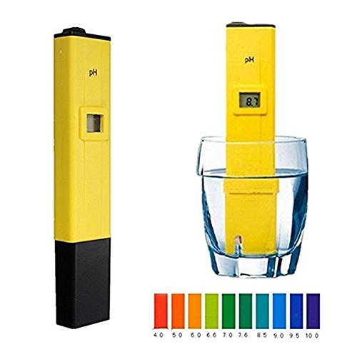 Digital pH Meter Messgerät Bontec Pocket pH Wert Wasser Messgerät Messer Tester Meter Prüfer 0-14 für Aquarium Schwimmbad Haushalt Labor, Gelb - 6
