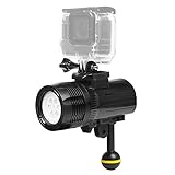 ★ Wasserdichte Tiefe: 60m Miss-an Tauchen Fotografie Licht,schießen Tauchen Füllen Licht Fotografie Licht Highlight Tauchen Taschenlampe Im Freien Suchscheinwerfer für GOPRO Zubehör
