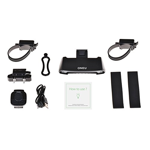 ONEU Fahrrad Rücklicht, Intelligent LED Fahrradbeleuchtung Wasserdicht Lion Wiederaufladbare Sport Rear Bicycle Fahrradlicht mit Funk-Fernbedienung Blinklicht Indikatoren - 3