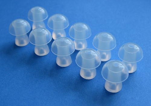 10 Medium (M) Soft Replacement Mushroom Domes Eartips buds Compatible with Axon F-998, F-139, F-136, F-16P, F-16, F-18, F-22, F-28, K-36, A-3,X-136,X-168,V-93, V-99 BTE (Behind the Ear) and Pocket Hearing Aids