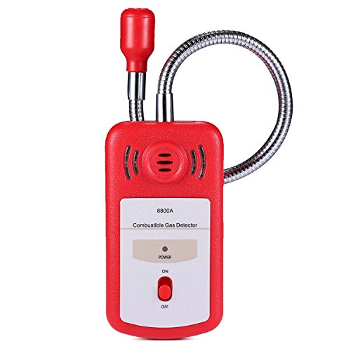 Detector De Fugas De Gas Combustible Sensor Sniffer, Hogar Probador Portátil de Fugas de Gas Explosivo con Alarma de Luz y Sonido Ajustable (Baterías Incluidas)