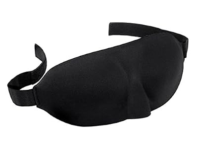 PLEMO Masque des Yeux occultant Ultra-Doux Anti fatigué avec deux trou (ne colle pas aux paupières) pour dormir/repos 3D