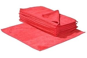 ‎SBS SBS Mikrofaser-Reinigungstücher | 10 Stück | 40 x 40 cm | Rot