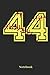 Produktbild 44 Notebook: Softball Player Jersey Number 44 Sports Blank Notebook Journal Diary For Quotes And Notes - 110 Lined Pages