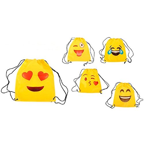 Lote de 20 Mochilas Petate Emoticonos - Mochilas, petates infantiles, infantil para niños y niñas. Regalos, detalles y recuerdos baratos para invitados de Bodas, Comuniones, Cumpleaños