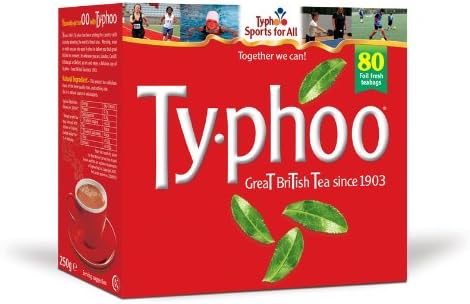 TYPHOO TEA BAGS (6 PACKS OF 80 TEA BAGS EACH. TOTAL 480 TEA BAGS)
