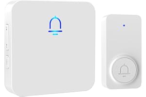 SECRUI Wireless Doorbell, Electric Cordless Battery Operated Plug in Door Bells IP55 Waterproof Easy Install Long Range of 1,000 Feet with 32 Chimes ​for Home, School, Office, Classroom