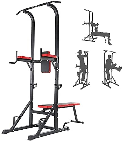 Power Tower DlandHome Per Allenamento - Stazione Trazione E Dip Regolabile | Portata 600LBS Nero - Foto 3