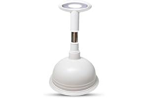 AZK SOLUTIONS AZK 1x Powerful Suction Drain Plunger for Sinks, Bathrooms, Kitchens, Bath & Shower Drains - Soft Silicone Anti-Tear Drain Plunger Cleaner for Lawn - 16cm Big Cup size Drain Unblocker & 16cm Handle