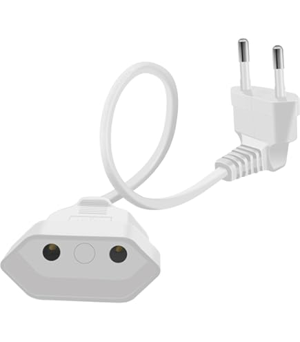 HuaLiSiJi Cable D'extension Schuko Coudé 16A 250V Mini Rallonge Electrique Rallonge électrique Courte Schuko 2 AC Prise IP44 Pour Utilisation Extérieure Ou Intérieure (Blanc, 1.5m