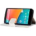 Produktbild PhoneNatic Kunst-Lederhülle für Google Nexus 5 Wallet weiß + 2 Schutzfolien