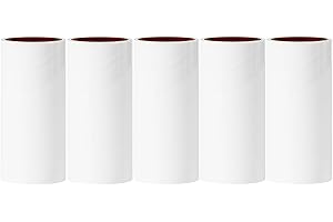 MINGRACE 4 inch Lint Roller Refills Compatible with Evercare PetLovers Muji IKEA Bastis and More Standard 4 inch Lint Rollers Extra Sticky Roller Refill 60 Sheets per Roll 5 Pack Total 300 Sheets