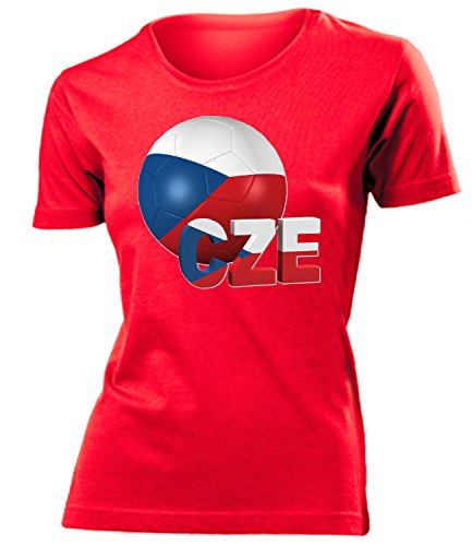 Tschechien Fanshirt 5138 Damen T-Shirt (F-R) Gr. M