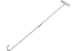 Young Wolf Robuster 80 cm massiver Stahlstab-Abzieher mit verchromtem J-Haken (1)