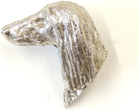 Afghan Hound lapel Pin Brooch Silver Finish