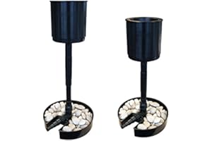 JEBAO Teichskimmer für bis zu 50m² Oberfläche | Blättersammler Gartenteich | Teichsauger | Skimmer | Oberflächenskimmer | Laubsammler Koiteich | Standskimmer für Teiche | Teichreinigung