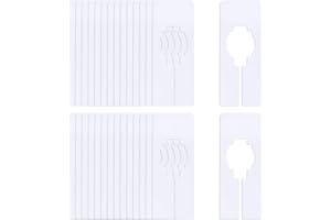 HAOHAI 30Pcs Kleidung Größentrenner, Weiß Rechteckig Kleiderbügel Teiler, Kleiderständer Größe Teiler, für Haushaltskleidung Größe Unterscheidung, Bekleidungsgeschäft