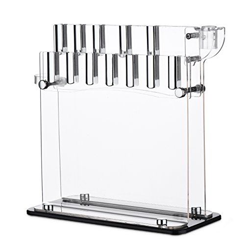 Topop 14-teiliges Edelstahl-Kochmesserset Messer Set (11 Messer, 1 Schärfstahl, 1 Paar Küchenschere, 1 Acrylständer) - 8