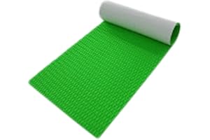 SANWAN Bootsbodenbelag EVA-Schaum-Terrassenfolie, Marineteppich, grün, 2400 x 300 x 5 mm, selbstklebendes Material für Motorboot, Wohnmobil, Yacht, Diamantstruktur, rutschfester Bootsboden