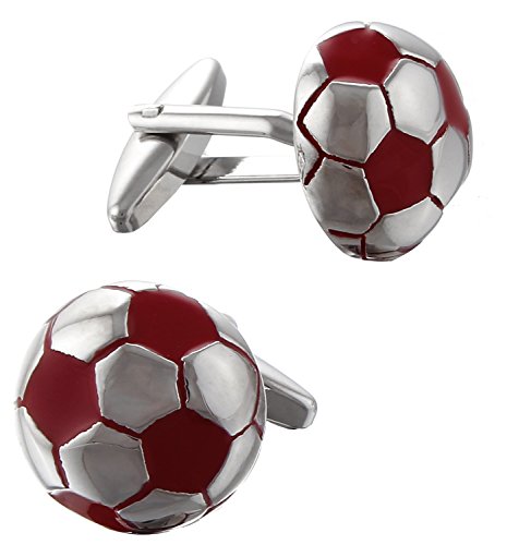 Code Red Herren-Manschettenknöpfe, Fußball, rot
