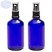Produktbild 2er-PACKUNG - 100ml BLAUGLAS-Flaschen mit Schwarzen Sprüh-ZERSTÄUBERN. Ätherisches Öl / Verwendung in Aromatherapie