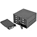 Produktbild SilverStone SST-FS208B - trägerloser 2 x 5,25" Aluminium Hot Swap Festplatten-Wechselrahmen für 8 x 2,5" SAS/SATA-HDDs oder SSDs mit Metallschloss an jeder Einschubtür, Statusanzeige-LEDs und 70 mm-Lüfter, schwarz