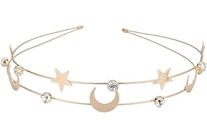 UMIIN Headband, Moon & Stars Hairband, Bridal Hair Hoop, Elegant Rhinestones Galaxy eadwear, Wedding Hair Bands, Exquisite Hair Accessories for Women Girls Flower Girls Bride Bridesmaids