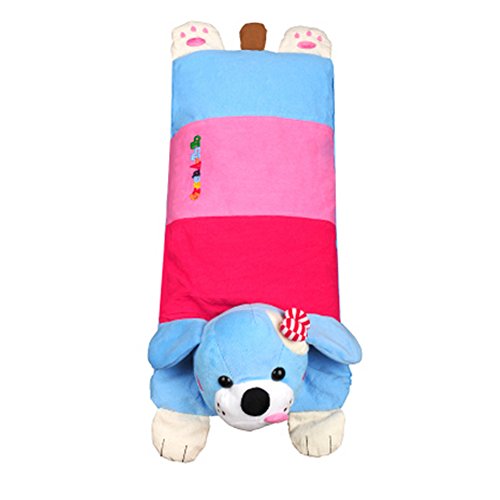 Baby's Buckwheat Hull Pillow with Cotton Pillow (1-3years) ( Dog, Blue )
