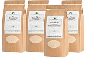 ‎CHIEMGAUKORN Chiemgaukorn Bio Braunhirsemehl Vollkorn Vorratsset, 4 x 1 kg
