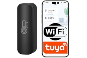 SONE SMART ONE Czarny czujnik temperatury i wilgotności WiFi TUYA