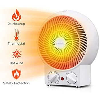 Aigostar Airwin White 33IEK-Mini und Safe Ventilator&heizlüfter，kalt