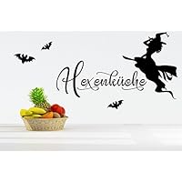 *NEU* Wandaufkleber/Wandtattoo/Wandsticker - Spruch für die Küche ***HEXENKÜCHE - 01*** (Größen.- und Farbauswahl)