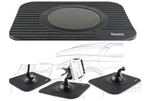 RHEME Tappetino in gomma per supporto di navigatore satellitari, TomTom e cellulari, ultra sottile, portatile e installabile sul cruscotto senza adesivi grazie all’attrito