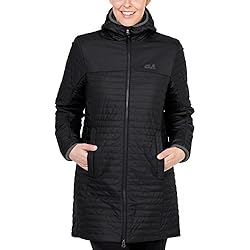 Jack Wolfskin Damen Clarenville Mantel, Black, XL