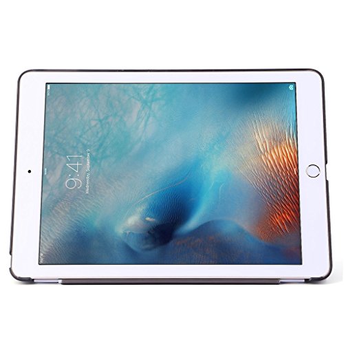 iMusi iPad Pro 9.7 Hülle Schutzhülle Klapp Tasche Abdeckung Ledertasche für mit Automatischen Schlaf / Wach – Schwarz - 4