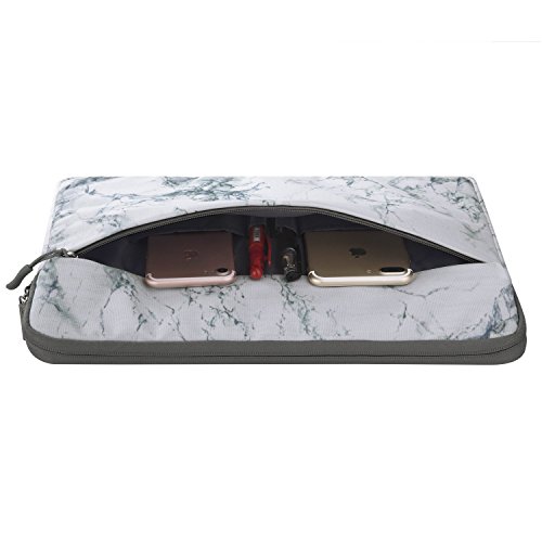 MOSISO Canvas Gewebe Laptop Hülle Sleeve Tasche für 13-13.3 Zoll MacBook Pro, MacBook Air, Notebook Computer, Marmor Muster - 4