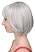 WIG ME UP ® - Lady Quality Wig short Page Bob fringe bangs silvery grey 703-51