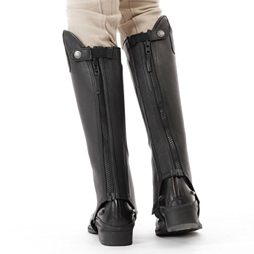 Shires-Elmswell-Leather-Gaiters-9625-Long-Black-Gaiters-12-Calf-x-13