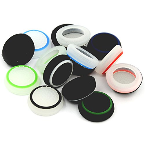 16pcs silicona controlador anal  gico pulgar Stick Grips Cap Funda para PS4 PS3 Xbox uno juego de accesorios  repuestos