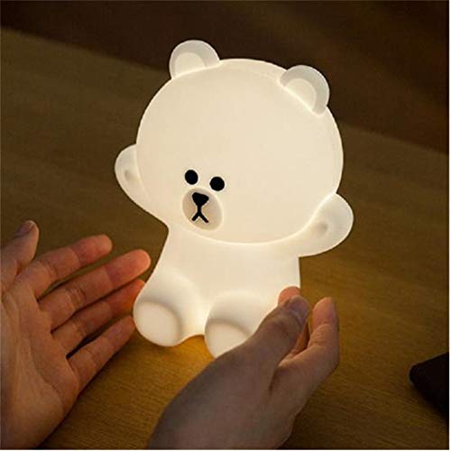 Preisvergleich Produktbild Hot Kreative Linie Freund Braunbär Cony Kaninchen Nachtlicht Silikon Nachttischlampe Schlafzimmer Lampe Schreibtischlampe