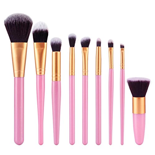 Koly Pro 9Pcs Cosmetic Brush Makeup Brush Sets Kits Tools eyeshadow brush (E)