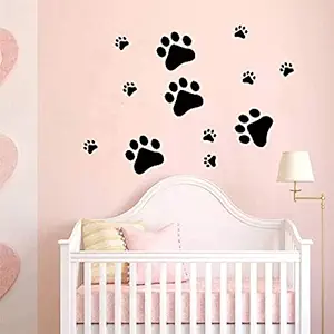 GADGETS WRAP 10 pc Funny Dog Cat Paw DIY Vinyl Wall Stickers Room Bedroom Decal Cabinet Door Food Dish Kitchen Bowl Car Sticker Home D cor