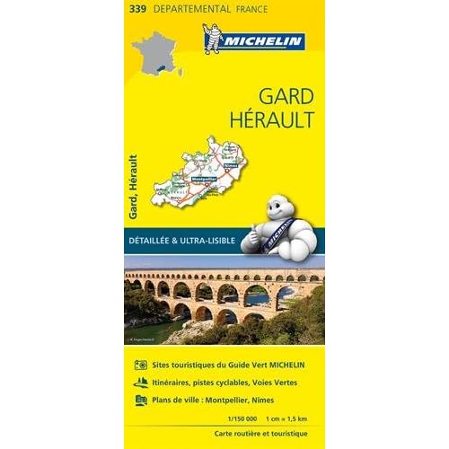 Carte Gard, Hérault Michelin Carte Gard, Hérault Michelin