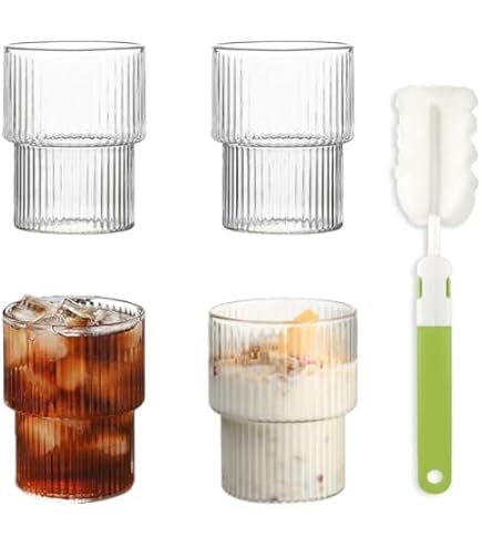 CandyAlley Modern Water Glasses, Transparent, 300 ml, Robust for Water, Juice Glasses, for Drinking Wine, Water or Whisky Juice, Pack of 4