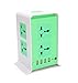 Produktbild Power Strip Vertical Socket Board 2 Lagen 8 Buchsen 4 USB Extension Overload Schutz Lightning-Proof Buchse für Heim-und Büro-Appliances , green