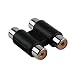 Produktbild Hama 2 x RCA F/F-Adapter für Kabel (2 x RCA, 2 x RCA, weiblich/weiblich, Schwarz)