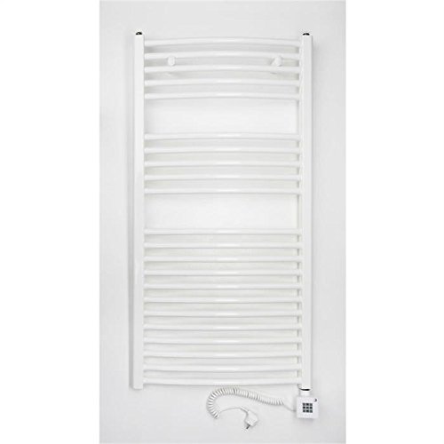 Badheizkörper, elektrisch, elektro 1175h x 600b weiss/gebogen-mit KTX 2