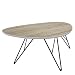 Produktbild bonVIVO® Design-Couchtisch CHARLES, Beistelltisch/ Nierentisch im 50er Jahre Retro-Look in Holz-Optik und Metall-Füßen in schwarz/ black (90 x 60 cm)