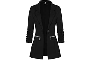 Minetom Blazer Donna Elegante Cappotto Slim Fit Bottone Manica Lunga Ufficio Affari Blazer Top Gilet Giacca